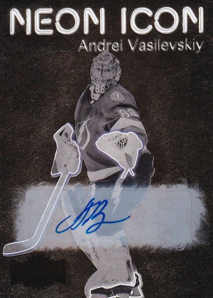 AUTO karta ANDREI VASILEVSKIY 21-22 Metal Universe Neon Icon Autograph číslo NI-6